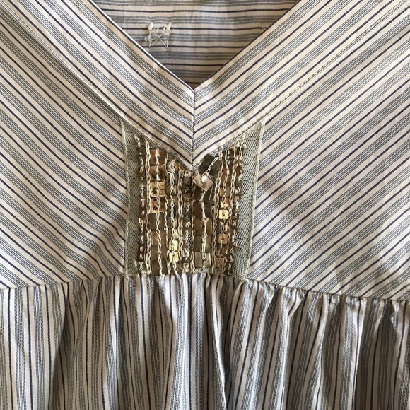 3J Workshop Johnny Was Striped Peasant Shirt Dress - Picture 6 of 8